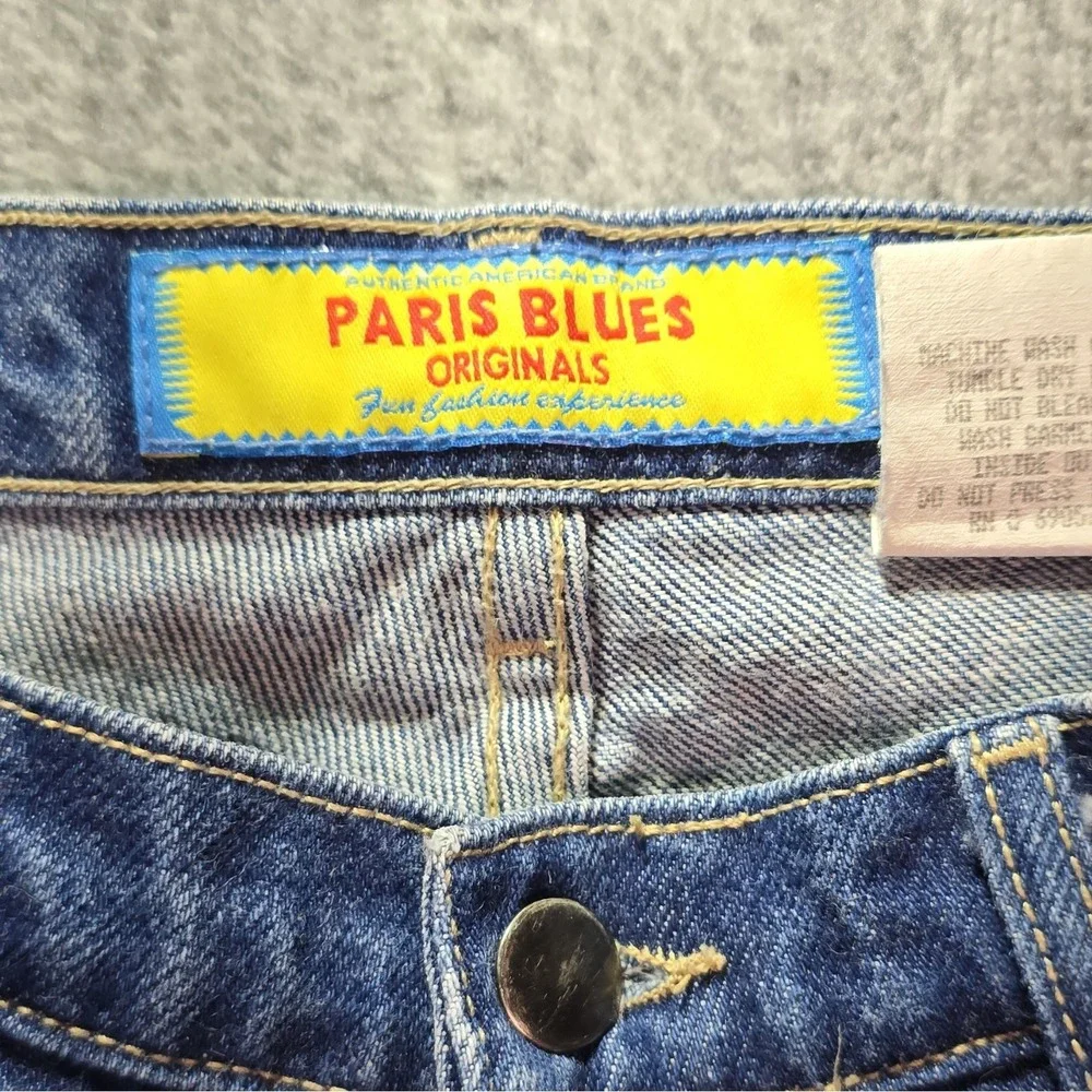 Paris Blues Girls Flared Blue Jeans 100% Cotton Denim Studded Pockets Size 7